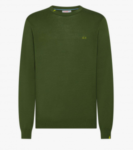 MAGLIONCINO SUN68 K35101 37 VERDE SCURO