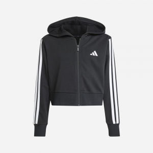 FELPA GIRL ADIDAS JJ0956 JG 3S FT FZ CRO BLACK