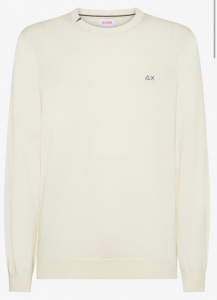 MAGLIONCINO SUN68 K45101 31 BIANCO PANNA