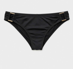 COSTUME GISELA SLIP BIKINI  2/30316B NERO CON DETTAGLIO ORO