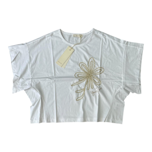 T-SHIRT YES ZEE OVER CROP T234 / ES00 COL. 0101 BIANCO
