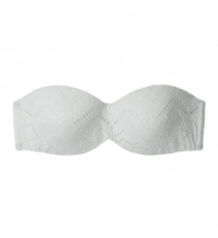 COSTUME GISELA TOP BIKINI BANDEAU FERRETTO SILICONE 2 / 30210 T B WHITE