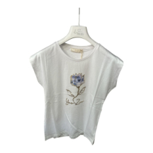 T-SHIRT YES ZEE 1395 T212 / S100 COL. 2633 WHITE AND PURPLE